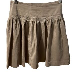 GAP Women's Skirt, Silk Blend, Tan, Zipper, Size 4, Pleated, Lined